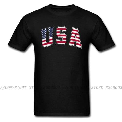 USA Vintage Flag T Shirt Men Tops Black Tee Shirts Mens Cotton Clothing Summer T-shirt America Letter Tshirt Street Style