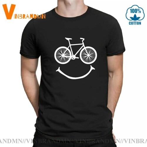 Smiley Bicycle T shirt men Funny MTB Bike Smile T-shirt Mountain Cycling tshirt Mountain Riding Cyclist gift MTB Ride Tee shirt