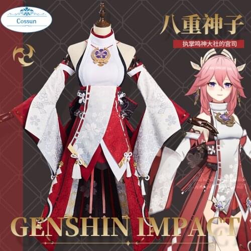 Genshin Impact Yae Miko Cosplay Costume Outfits Halloween Carnival Suit