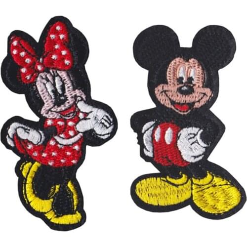 Minnie Mouse Ironing Patches Disney Hot Mickey Transfers Clothing Patch Cartoon DIY Sewing Clothes Bag Decration Sticker Gift