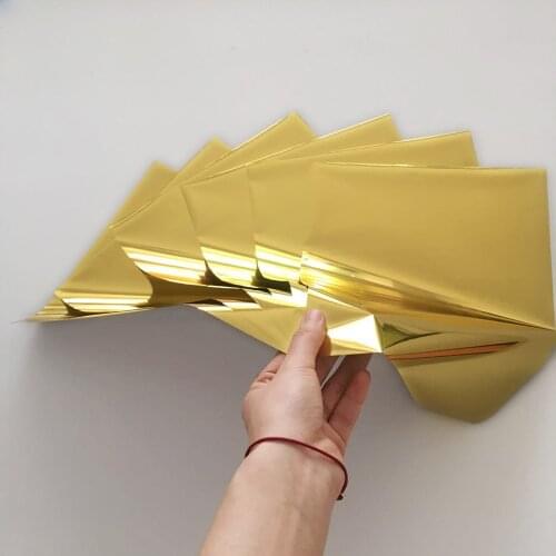 Myfoils gold color A4 sheets 50 pieces hot stamping foil for laser printer logo/sticker/cards DIY printing