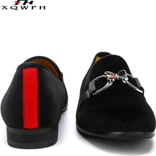 Men Casual Shoes Velvet Men Loafers Luxury Brand Butterfly Breathable Party Wedding Red Shoes Italian Mens Shoes