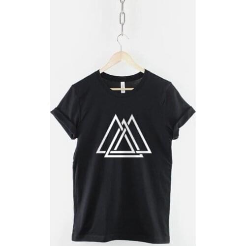 Geometric Interlocking Triangle Maze Shapes Hipster T-Shirt mens t shirts