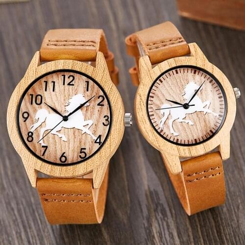 2PCS SET Imitation Wood Bamboo Watch Men Women Wristwatch Imitate Wooden Watches Acrylic Case Lovers Wrist Clock Skull Man Reloj