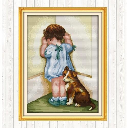 Lovely Baby Cross Stitch Kits Embroidery Handmade Needlework Package DMC Floss Kit Wall Home Decor 11CT 14CT Cross Stitch Set