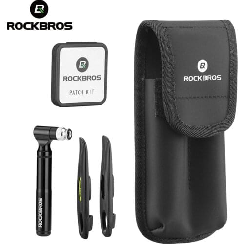 ROCKBROS Bicycle Tool Kits AV/FV 130Psi Pump Glue-free Tyre Patch Tire Repair Kits Cycling Multifunction Tools Bike Accessories
