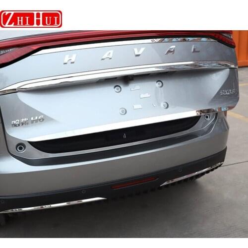 Rear Tail Trunk Door Trim Exterior Mouldings Cover Stainless Steel Auto Tailgate Protection For Haval H6 3th 2021 Accessories