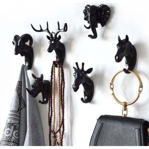 Wall Decorations Creative Animal Hooks Garment Hanger Decorative Strong Seamless Sticking Hook Hallway Locker Room Wardrobe