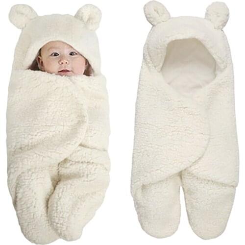 2020 new manufacturer hot sale baby sleeping bag for 0-4 months, baby leg type swaddling warm Plush sleeping bag blanket cotton