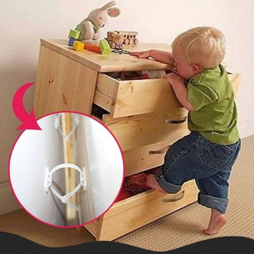 Child Furniture Restrictor Security Lock Anchors Anti Tip Earthquake Resistant Straps Child Safety Secure Baby protection Kit