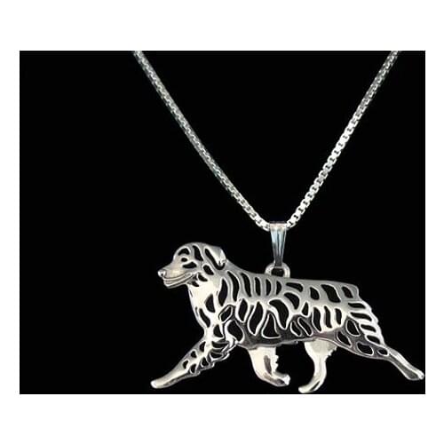 Australian Shepherd movement pendant and necklace women gold silver plated statement necklace men animal jewelry