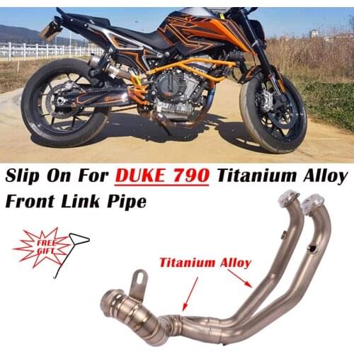 Full System Titanium Alloy Slip On For DUKE 790 duke790 Motorcycle Exhaust Escape Front Link Pipe Connection Original Muffler