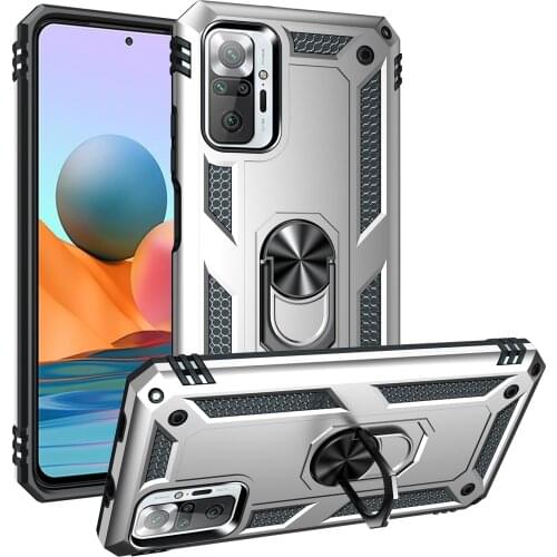 Shockproof Case for Xiaomi Redmi 10 Pro Case Cover Military Armor Drop Protective Ring Holder Magnet Phone Case Redmi Note10 Pro
