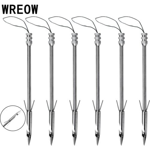 6pc Stainless Steel Bow Fishing Broadheads Arrowhead Slingshot Catapult Dart Arrow Head Hunting Shooting Fish accessories tool