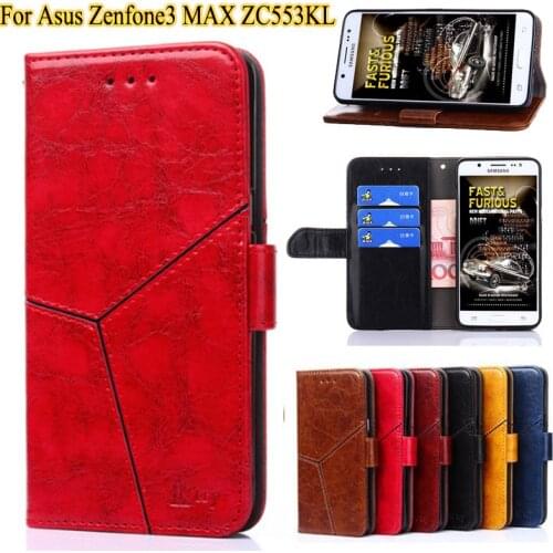 YeLun For Asus Zenfone3 MAX ZC553KL Luxury PU Leather Case For Asus ZC553KL Wallet Cover Book Style Protection Back Cover