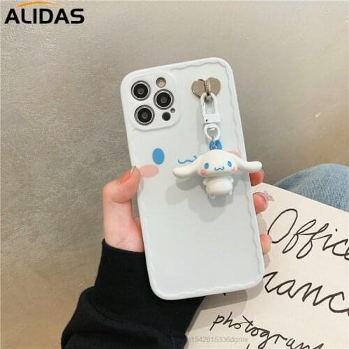 Sanrio Cinnamoroll Doll Phone Case For IPhone 11 12 Mini 11pro 12Promax X XS Max XR Anti Falling Soft Shell Y2k Back Cover Girls