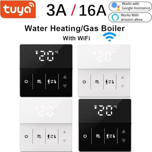 Tuya Smart Thermostat LCD Display Smart Temperature Controller APP Voice WIFI Electric Floor Heating Thermostat Remote Control