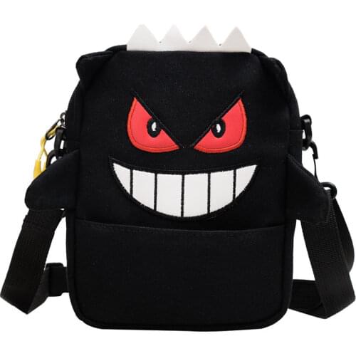 Pokemon Psyduck Charmander Pikachu Gengar Shoulder Bag Anime Cartoon Boy Girl Messenger Bag Document Bag Mobile Phone Bag Gift