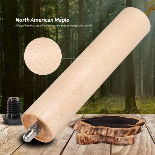 Solid Maple Pool Cue Extension with Bumper 15.5cm Length for FURY /HOW/ZOKUE Cues Professional Billiard Accessory Extension