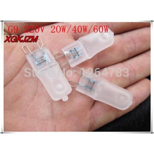 High-quality high-pressure lamp beads G9 halogen bulbs 220v 20W / 40W / 60W frosted riot 10pcs / lot free shipping