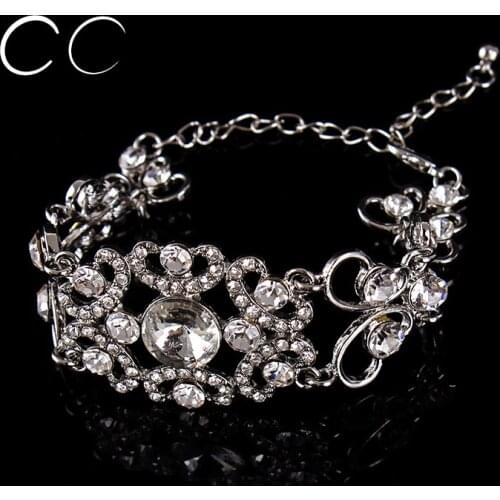 Jewelry for femme as promise gift beautiful austrian crystal bracelets for women wedding party fashion jewellery bijoux E004