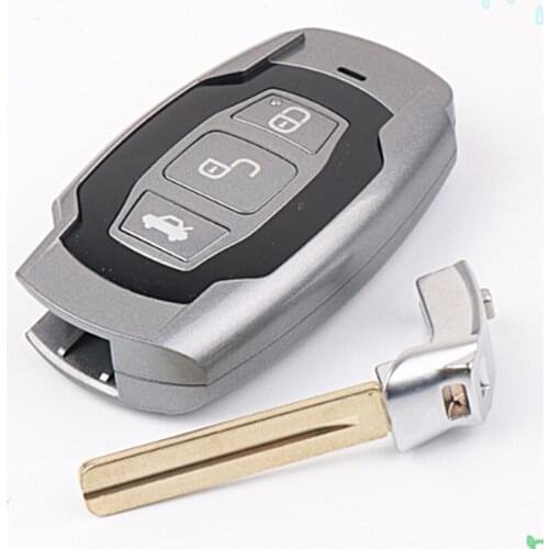 DAKATU Blank Replacement Smart Remote Car Key Shell Case 3 Button For BYD G6 Surui Shari Remote keyless entry fob case cover