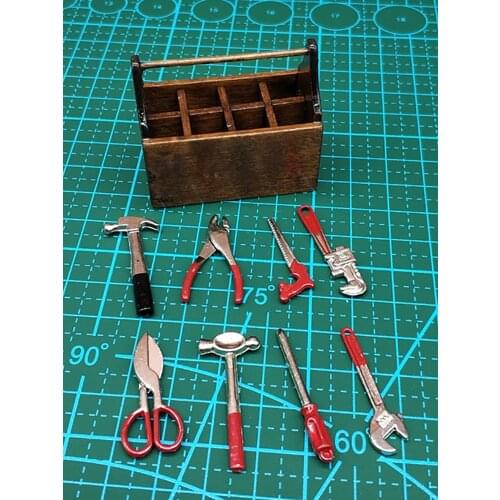 1/12 Scale Soldier Decoration Toolbox Wrench Hammer Saw Full Set Of 6-inch Figure Doll Scene Toy Model Accessories