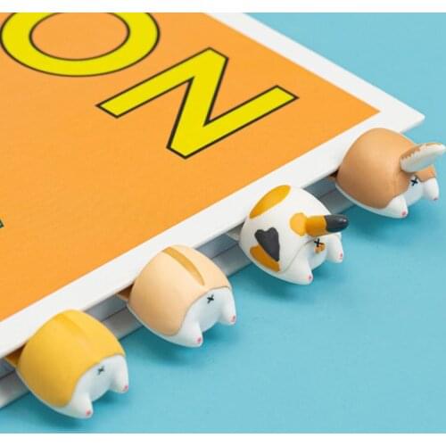 1 PC Lovely Cartoon Animal Style Ass Bookmarks Novelty Book Reading Item Creative Gift for Kids Children Funny Stationery