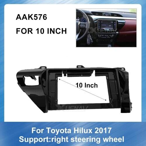 10 Inch 2 Din Car radio Frame For Toyota Hilux Propeptide 2007 Panel Dash Mount Installation Dashboard Double Din DVD Frame