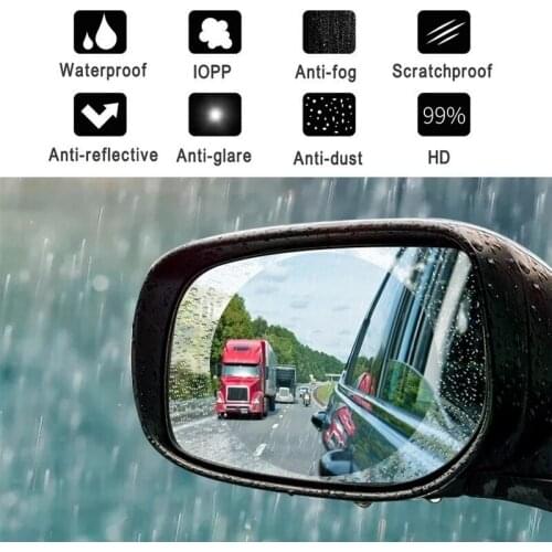 2 Pcs Car Sticker Rearview Mirror Protective Waterproof Anti Fog Rain Window Clear Film Sight In Rainy Days Car Film
