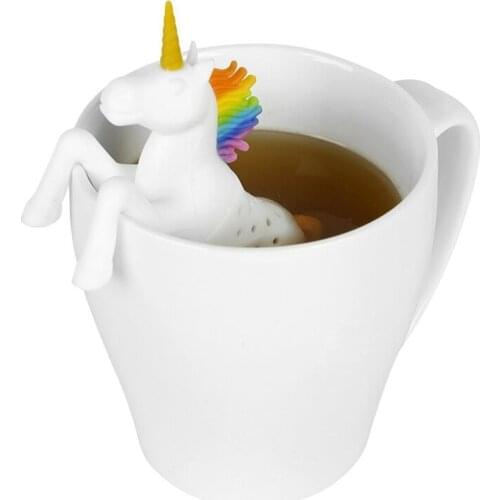 2020 Food-grade Unicorn Shape Silicone Tea Infuser Strainers Filter