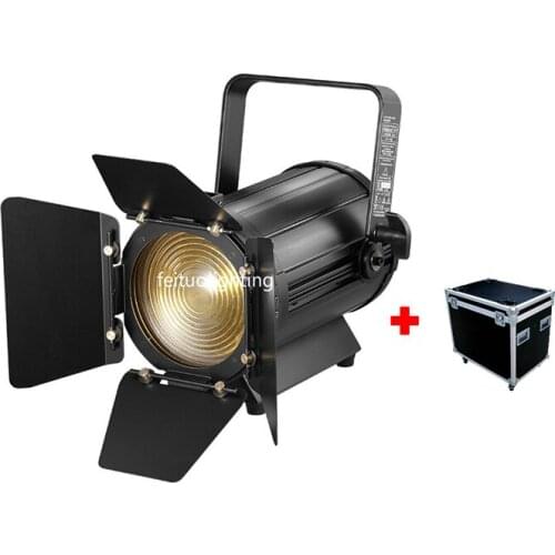 6pcs + Flightcase Dmx Stage Led Fresnel Spotlight With Manual Zoom 100w WW / CW / 2in1 / RGBW 4in1 Ellipsoidal Led Fresnel Light