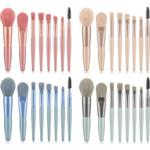 8pcs/SET Makeup Brushes Set Makeup Brush Natural Hair Powder Eyebrow Concealer Brush Comestic Make Up Brush Kit Maquiagem