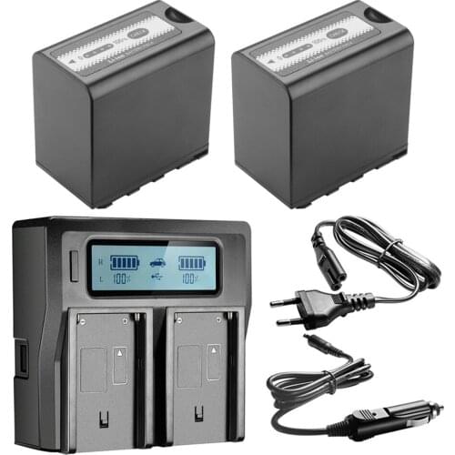 7800mAh VW-VBD78 VBD78 Battery + Rapid LCD Dual Charger for Panasonic VBD58 VBD29 AJ-HPX260MC,HPX265MC,PX270,AG-FC100,MDH2