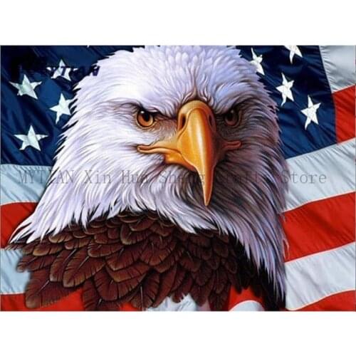 MYTIAN 5D DIY Diamond Painting"American Flag,Eagle"Diamond Embroidery Cross Stitch Photo Custom Mosaic Handmade Home Decor Gift