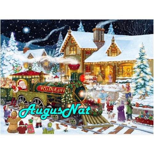 Christmas cabin diamond painting cottage snow daimond embroidery scenery diamant painting puzzle picture diamant sticker winter