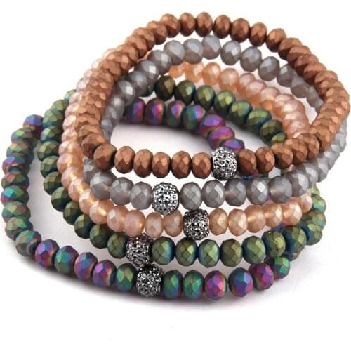 Free Shipping Energy Bracelets Made Beautiful Frosted Glass Bracelet 6mm 10pc/lot