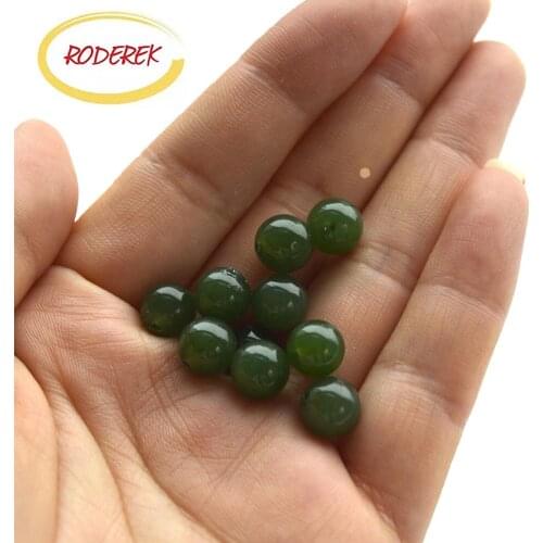10 Pcs Natural Green Jadeite Beads for Making Bracelet or Necklace