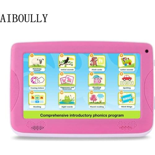 AIBOULLY Original Kids Tablet PC 7 inch Quad Core 1G RAM Android Tablet 6.0 Dual Camera WiFi FM 3000 mAh with Silicone Case 8