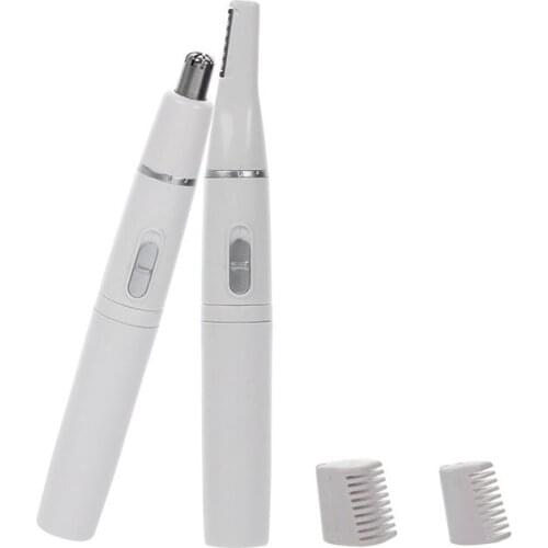 Electric nose ear hair trimmer 2 in 1 Electric eyebrow trimmer beard trimmer body hair trimmer portable mini size dry battery