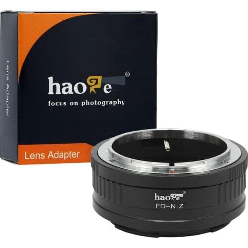 Haoge Manual Lens Mount Adapter for Canon FD Lens to Nikon Z Mount Camera Such as Z6 Z7