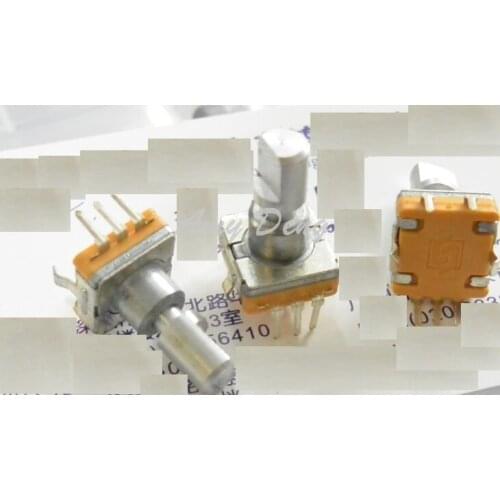 50pcs/lot Soundwell type EC11 encoder with switch 30 posion number 15 pulse axial length 15mm press stroke 1.5MM
