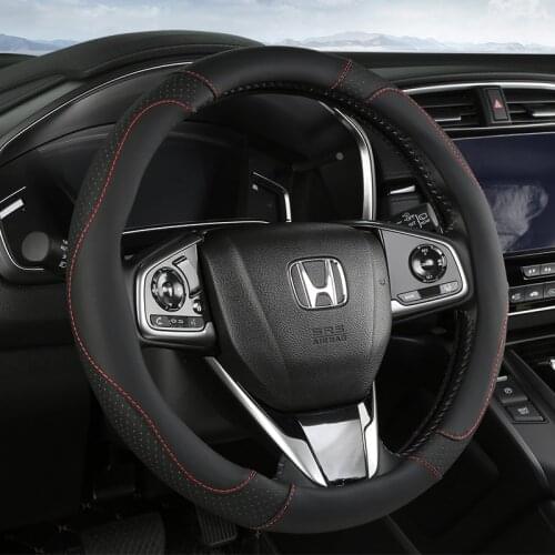Leather Car Steering Wheel Cover Customized Size for Honda Civic CRV XRV ACCORD 2016 ~ 2019 2020 10th Generation High Quality