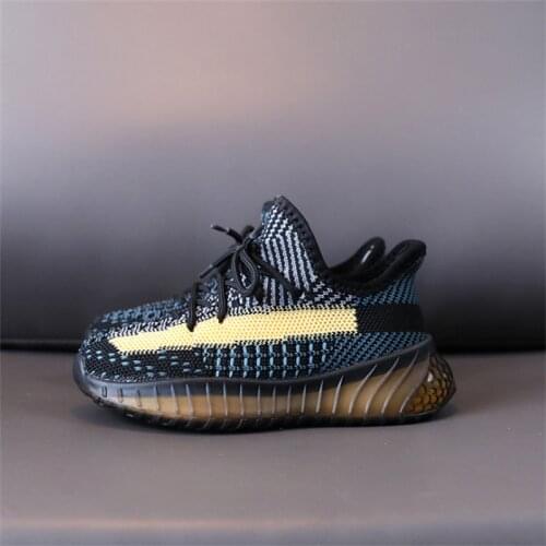 2021 New Autumn Children Shoes Boys Girls Casual Shoes Fashion Breathable Knitting Soft Bottom Non-Slip Kids Sneakers Black