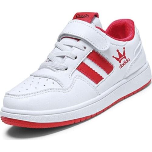 2021 Autumn New Leather Sneakers Girls Boys Non-slip Soft Bottom Sport Shoes School Comfortable Breathable Runing Chaussure