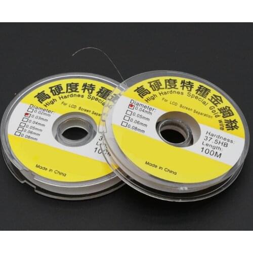 100m Alloy Gold Molybdenum Wire Cutting Line LCD Display Screen Separator Repair