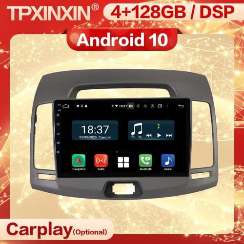 Carplay 2 Din Android Stereo Receiver For Hyundai Elantra 2006 2007 2008 2009 2010 Radio Audio Recorder Head Unit Player Screen