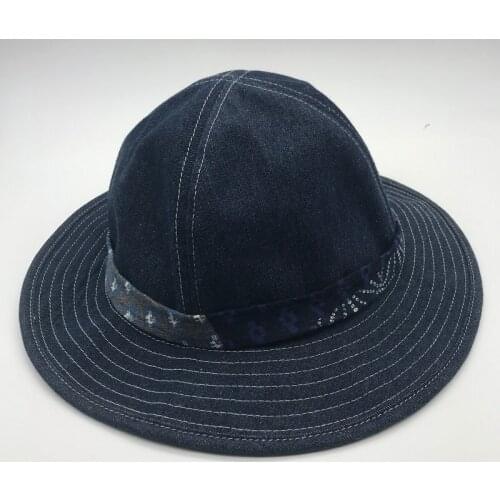 Wholesale Men Women Unisex Denim Bucket Hats Trendy Sun Protection Foldable Outdoor Jeans Fisherman Caps Cool Trendy