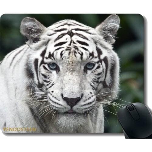Custom Original Mouse Pad,Tiger Predator Big Cat Albino Eyes Stripes 52249 Mouse Pad Mat