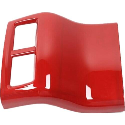 Fit for Dodge Challenger 2015-2019 Car Accessories ABS Red Rear Armrest Air Vent Outlet Panel Cover